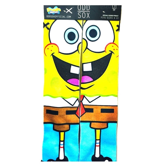 Spongebob Squarepants Socks by Odd Sox New - Picture 1 of 4